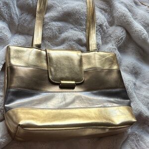 Gold and Silver Women's Tote Bag